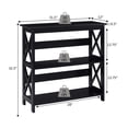 thumbnail image 5 of Convenience Concepts Oxford 3 Tier Bookcase Entryway Hall Table, Black, 5 of 6