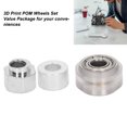 thumbnail image 4 of 3D Printer POM Pulley Wheel Set with Rubber Bearing, Eccentric Spacer Round Column Slot Wheel Plastic Pulley Linear Bearing for Creality Anet Series[Clear], 4 of 9