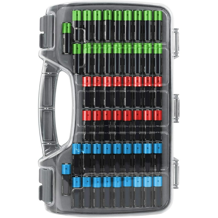 Stalwart battery organizer caddy with tester hotsell