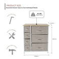 thumbnail image 3 of Simplify 7 Drawer Storage Dresser in Beige, 3 of 8