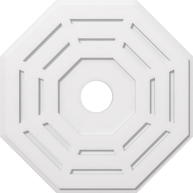 Ekena Millwork CMP30WN-05000 30 in. OD x 5 in. ID Square Westin Architectural Grade PVC Contemporary Ceiling Medallion
