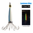 thumbnail image 1 of Señuelos de pesca que brillan en la oscuridad, calamares, señuelos de pesca, 8 garras, accesorio para aparejos de peces FLhrweasw  Nuevo, 1 of 6