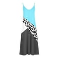 thumbnail image 4 of Lenago Robe Maxi Grande Taille pour Femmes Mode à Bretelles Col en V Sans Manches à Rayures Imprimées Ajustée Plage Longue Robe Été Robes de Plage en Liquidation, 4 of 5