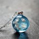 thumbnail image 5 of Chic Transparent Noctilucent Resin Rould Ball White Cloud Eagle Pendant Necklace Blue Sky Moon Choker Jewelry Women Gift, 5 of 5