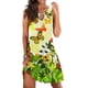 thumbnail image 3 of WILLBEST Vestidos de Algodon para Mujer, Vestidos de Verano A La Moda para Mujer, Vestido de Playa Vintage Sexy con Cuello Redondo y Abertura sin Mangas Chica, 3 of 3