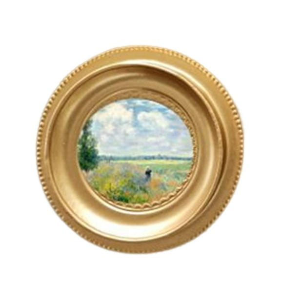 fastboy Photo Frame Display Living Room Desktop Decors Frame Picture Square Gold Round