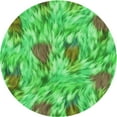 thumbnail image 1 of Ahgly Company Machine Washable Indoor Round Transitional Dark Lime Green Area Rugs, 6' Round, 1 of 7