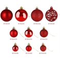 thumbnail image 3 of 100 piezas Bolas de Navidad Decoraciones para árboles de Navidad Bolas para árboles de Navidad 100 colgantes de gancho de metal Inastillable (púrpura, dorado, rojo) Adepaton LN-0882-3, 3 of 8