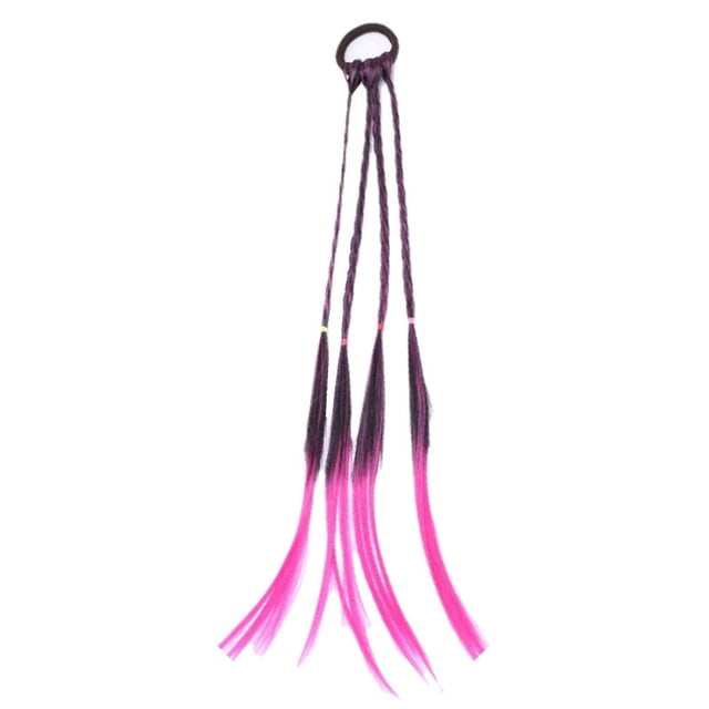 Guardurnaity Accesorios para el cabello, peluca, banda elástica para el cabello, herramienta trenzada torcida de princesa, bandas de goma, lazos simples, Cuidado del cabello Rosa roja Guardurnaity MR4909-03