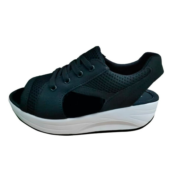 Women's Sandals Comfortable Round S Sandals for Women Heeled Sandals for Women Toe Wedge Heel Breathable Sandals Women Womens Sandals Mesh Casual Shoes for Women Sandals1 Earth Spirit