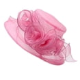 thumbnail image 3 of CAIXIA Fascinator Hat Women Organza Floral for Derby Hat Tea Party Church Hats Adjustable Wide Brim Derby Fascinator Hat Sun Visors for Women Wide Brim, 3 of 3