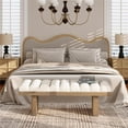 thumbnail image 1 of Pemberly Row 52" Upholstered Accent Bench in Ivory White Boucle, 1 of 10