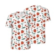thumbnail image 6 of Rocae Strawberries for Breathable Men's Baseball T-Shirt Fashionable Casual Baseball Jersey, Moisture-wicking Sportswear 3X-Large, 6 of 9