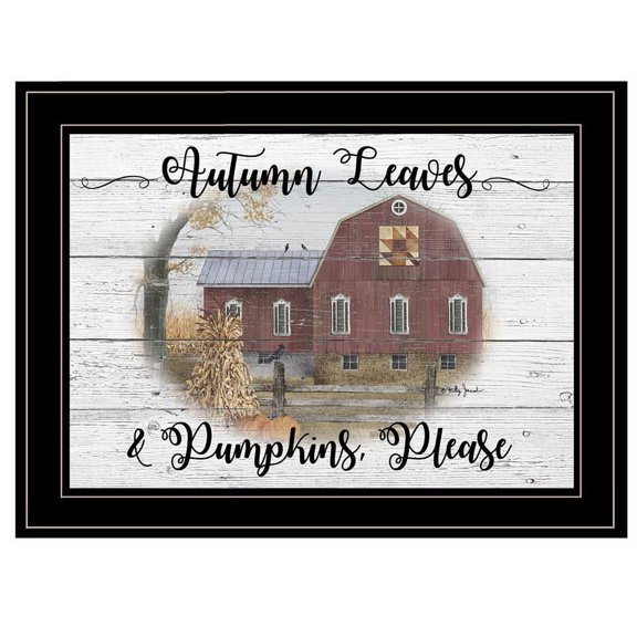 TrendyDecor4U Autumn Leaves By Billy Jacobs Framed Print BJ1238-704G