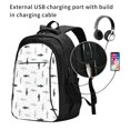 thumbnail image 2 of Balery Cute Shark Mochila con carga USB para hombre y mujer - Mochila impermeable y antirrobo para portátil con puerto USB para viajes, trabajo, estudios y universidad, 2 of 7