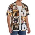 thumbnail image 2 of KLL Collage of different dogs Print Men's Shirt Short Sleeve Button Down Summer Cuba Beach Shirts-XX-Large, 2 of 5