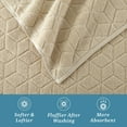 thumbnail image 3 of WelHome 100% HYGROCOTTON® 4-Piece Textured Soft Bath Towels Set, Castle Wall, 550 GSM, 30" x 56", Large, Absorbent & Plush Bathroom Towels, 3 of 10