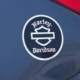 thumbnail image 3 of Harley-Davidson Silhouette Old English Chrome Vinyl Decal - Black - 6 x 8 in., Harley Davidson, 3 of 3