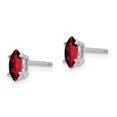 thumbnail image 2 of Auriga Fine Jewelry 14K White Gold Garnet Marquise Garnet Stud Earrings for Women, 2 of 6