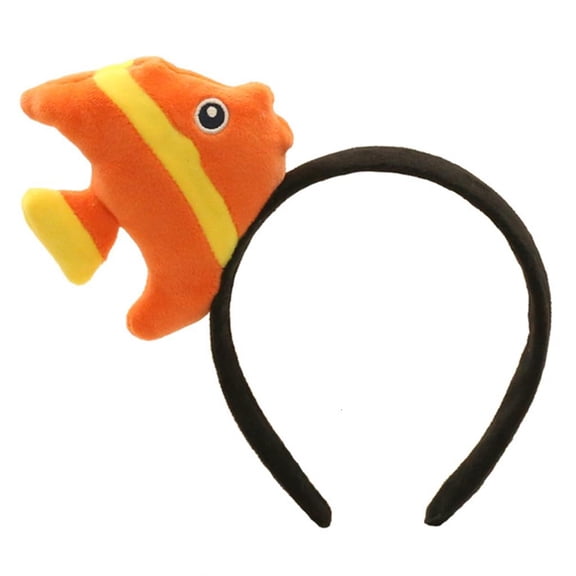 Giaone Plush Hairband with 3-D Cartoon Fish Family Outgoing Headband Party Headwear
