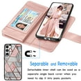 thumbnail image 4 of Tiflook Wallet Case For Samsung Galaxy S23 (6.1-inch) SM-S911 Card Slots Holder Carrying Flip PU Leather Cover [Detachable Magnetic Hard Case] Marble, 4 of 7