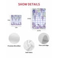 thumbnail image 7 of Purple Flowers Kitchen Dish Towels for Drying Dishes Set of 3, Weeping Spring Floral Checkered Pastoral Waffle Weave Microfiber Hand Tea Bathroom Towels Quick Dry & Absorbent Towel 12x12, 7 of 7