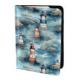 thumbnail image 2 of Rateoe Sea Marine And Lighthouse Pattern Passport Holder Wallet Leather Mulit-purpose Travel Wallet Credit Cards Case ,Passport Cover for Women Men-6.5 in, 2 of 5
