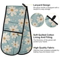 thumbnail image 4 of Dailycode Double Sided Oven Mitt with Loop Heat Resistant Kitchen Long Potholders 7" x 35" Daisy Chrysanthemum Flower, 4 of 6