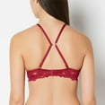 thumbnail image 4 of Push Up Plunge bra with Romantic Lace in Plum Rose, 4 of 5