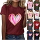 thumbnail image 1 of RKSTN Valentines Gift Valentine Shirts for Women Oversized Crewneck Valentine's Day Graphic Print Short Sleeve T Shirts Pullover Top Womens Casual Round Neck Plus Size Loose Comfy Summer Tee Shirts, 1 of 6