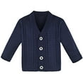 thumbnail image 1 of Baby Boy Cable-Knit Basic Knit Cardigan Sweater 3-6 Months Navy, 1 of 2