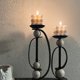 thumbnail image 4 of Portavelas decorativo de metal negro, un elegante complemento artístico for mesas de comedor, cafeterías y cenas a la luz de las velas., 4 of 8