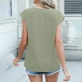 thumbnail image 4 of Tiqkatyck Tank Tops for Women Trendy Summer Tops for Women Bat Short Sleeve Shirt Blouse Casual Shirts V Neck Sleeveless Tunic Tops Summer Tops for Women Mint Green XL, 4 of 9