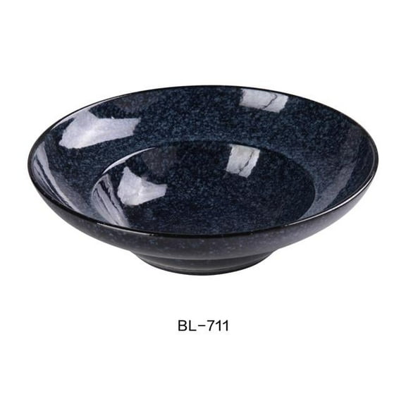 Yanco BL-711 20 oz Blue Star Deep Mediterranean Bowl, Blue - 11.125 x 3.25 in. - Pack of 12