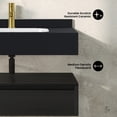 thumbnail image 4 of Avancer 36" Wall-Mounted Bathroom Vanity in Black Oak with Black Marble Sink Top, 4 of 7