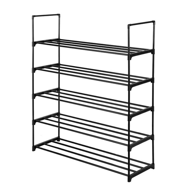 Ktaxon 5 Tier Shoe Rack Metal Shoe Shelf Storage Organizer Hold Up To 25 Pairs Shoes Walmart Com Walmart Com
