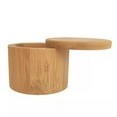 thumbnail image 3 of Visland Totally Bamboo Salt Cellar Bamboo Storage Box with Magnetic Swivel Lid, Moistureproof Spice Jar, 3 of 7