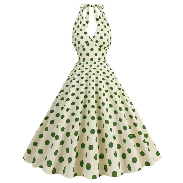 navy blue dress for baby girl Cavosen Retro Dresses for Women 1950 Dresses Fashion a Line Flare Vintage  Medieval Dress Bowknot Prom Short Sleeve Polka Printing Rockabilly Dresses  Party Dresses Elegant