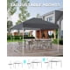 thumbnail image 5 of Yeshouse Carpa plegable de 10 x 10 pies, cenador instantáneo con protección UV UPF 50+, impermeable, 3 alturas ajustables, 4 sacos de arena y bolsa de transporte, 5 of 7