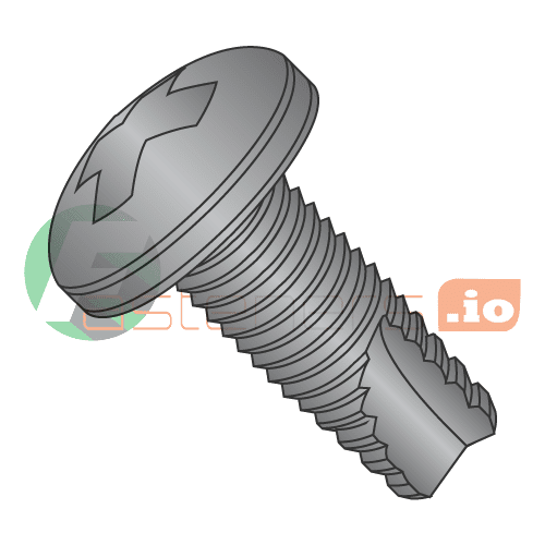 6-32 x 1/4" Type 23 Thread Cutting Screws / Phillips / Pan Head / Steel / Black Zinc (Quantity: 10,000 pcs)