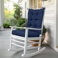 thumbnail image 2 of Non-Slip Tufted Rocking Chair Cushion with Straps, 80% Water Resistant High Back Indoor Outdoor Pad for Living Room, Nursery, and Garden in Blue, 2 of 6