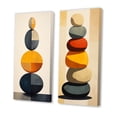 thumbnail image 3 of Designart "Visual Tranquility Harmony in Rock Balancing I" Spiritual Stone Wall Art Set Of 2 - Traditional Yellow Canvas Set For Living Room Decor, 3 of 6