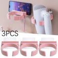 thumbnail image 2 of Bathroom Hair Dryer Bracket Hair Care Tool Bracket Wall Bracket Hair Dryer Shelf Bathroom Bathroom Toilet Storage Wall Bracket Small over The Sink Dish Drying Rack Adjustable Height, 2 of 5