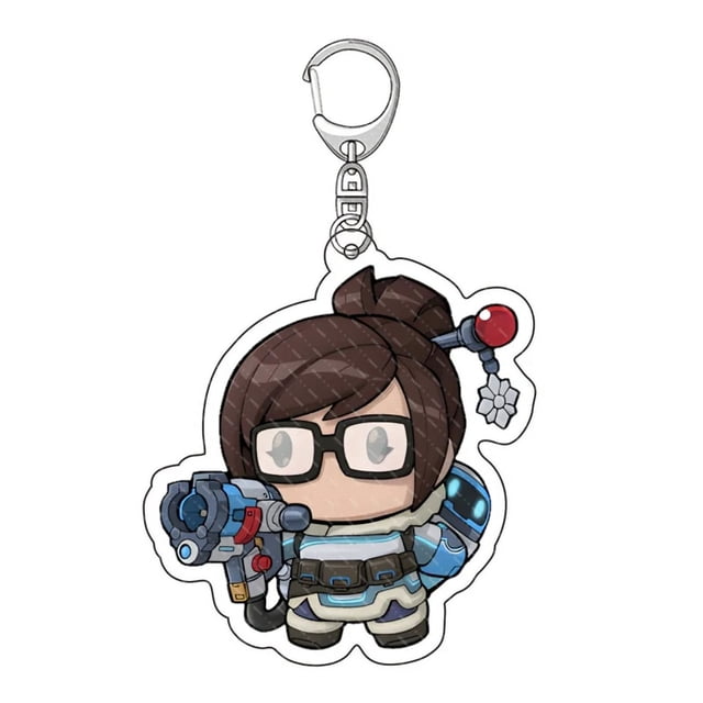 Game Overwatch Keychain OW DVA Gabriel Reyes Reaper Lúcio JunkRat JAMISON FAWKES Cosplay Cartoon Figure Pendant Car Key Ring tzw