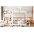 thumbnail image 6 of Full Over Full Wood Bunk Bed with Ladder & Guardrails, White - Sturdy Pine Wood & MDF, No Box Spring Needed, Space-Saving Bedroom Furniture, 6 of 18