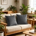 thumbnail image 3 of Home Soft Things Pleated Velvet 2 Piece Throw Pillow Cover Set - Gun Metal - 26" x 26", 3 of 7