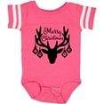 thumbnail image 3 of Inktastic Merry Christmas Reindeer Antlers with Ornaments Boys or Girls Baby Bodysuit, 3 of 5