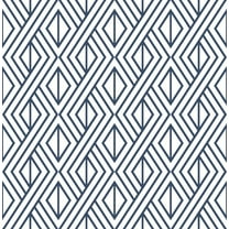 NextWall NW30106 Diamond GeometricNavy Blue Peel & Stick Wallpaper