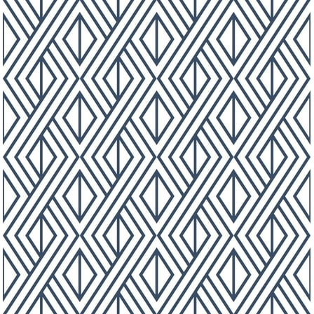 NextWall NW30106 Diamond GeometricNavy Blue Peel & Stick Wallpaper