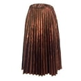 thumbnail image 5 of Sngxgn Women's Basic Versatile Stretchy Flared Casual Midi Skater Skirt(Gold,L), 5 of 6